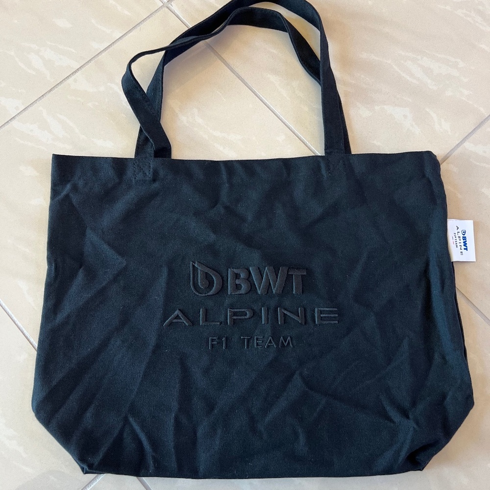 #2402-03 BWT ALPINE F1 TEAM 2024 Black Tote Bag